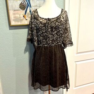 Rock & Roll Cowgirl • Brown Honky Tonk Dress • Sz L